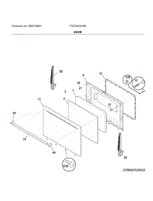 Door parts for Frigidaire Range FFEF3003UWB from AppliancePartsPros.com