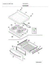 Top / Drawer parts for Frigidaire Range FGEF3036TFG from AppliancePartsPros.com
