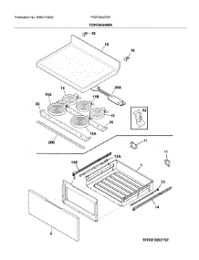 Top / Drawer parts for Frigidaire Range FFEF3052TSF from AppliancePartsPros.com