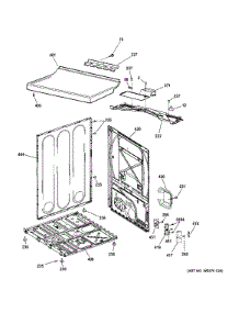Cabinet & Top Panel parts for Ge Dryer GTDP200EF3WS from AppliancePartsPros.com