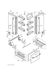 Doors parts for Lg Refrigerator LFD22860SW/00 from AppliancePartsPros.com