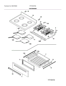Top / Drawer parts for Frigidaire Range FFIF3054TSD from AppliancePartsPros.com