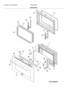 Oven Door parts for Frigidaire Range FGEF4085TSC from AppliancePartsPros.com