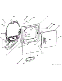 Front Panel & Door parts for Ge Dryer GTDL210GD3WW from AppliancePartsPros.com