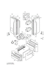 Door Parts parts for Lg Refrigerator LFX25961ST/00 from AppliancePartsPros.com