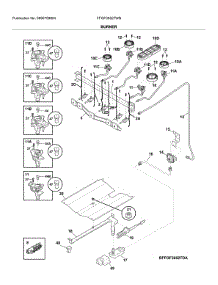 Burner parts for Frigidaire Range FFGF3052TWB from AppliancePartsPros.com