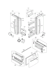 Doors parts for Lg Refrigerator LFX23961SB/00 from AppliancePartsPros.com