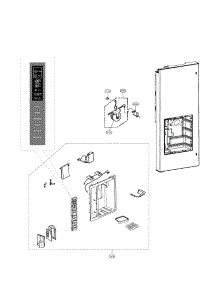 Dispenser parts for Lg Refrigerator LFX23961SB/00 from AppliancePartsPros.com