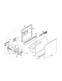 Door / Dispenser parts for Kenmore Dishwasher 630.16309406 (63016309406, 630 16309406) from AppliancePartsPros.com
