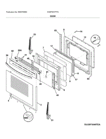 Door parts for Frigidaire Range CGEF3037TFG from AppliancePartsPros.com
