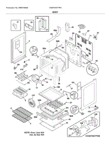 Body parts for Frigidaire Range CGEF3037TFG from AppliancePartsPros.com