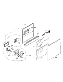 Front Door parts for Kenmore Dishwasher 630.16309403 (63016309403, 630 16309403) from AppliancePartsPros.com