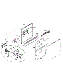 Front Door parts for Kenmore Dishwasher 630.16309402 (63016309402, 630 16309402) from AppliancePartsPros.com