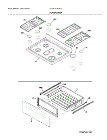 Top / Drawer parts for Frigidaire Range FGGF3036TWD from AppliancePartsPros.com