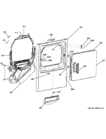 Front Panel & Door parts for Ge Dryer DMCD330EJ4WC from AppliancePartsPros.com