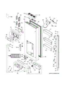 Dispenser Door parts for Ge Refrigerator CFE28TP3MBW2 from AppliancePartsPros.com