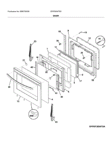 Door parts for Frigidaire Range CFIF3054TSD from AppliancePartsPros.com