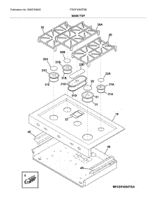 Main Top parts for Frigidaire Range FGDF4085TSB from AppliancePartsPros.com