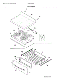 Top / Drawer parts for Frigidaire Range FGIF3036TFD from AppliancePartsPros.com