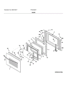 Door parts for Frigidaire Range FFED3026TWC from AppliancePartsPros.com