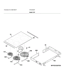 Main Top parts for Frigidaire Range FFED3026TWC from AppliancePartsPros.com