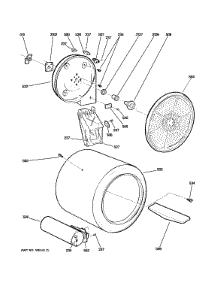 Drum parts for Ge Dryer DNCD450GGDWC from AppliancePartsPros.com