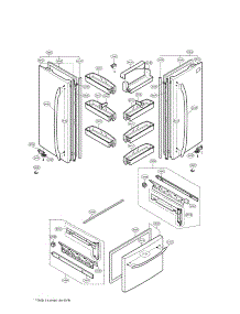 Doors parts for Lg Refrigerator LFC23760SW/00 from AppliancePartsPros.com