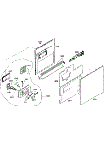 Door Assy parts for Kenmore Dishwasher 630.16302402 (63016302402, 630 16302402) from AppliancePartsPros.com