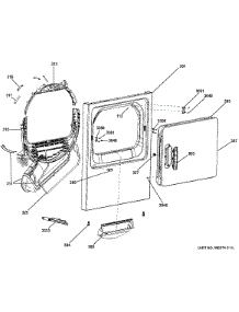 Front Panel & Door parts for Ge Dryer DNCD450GGDWC from AppliancePartsPros.com