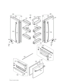 Door Parts parts for Lg Refrigerator LFC22740TT/00 from AppliancePartsPros.com