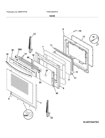 Door parts for Frigidaire Range FGEF3059TFG from AppliancePartsPros.com