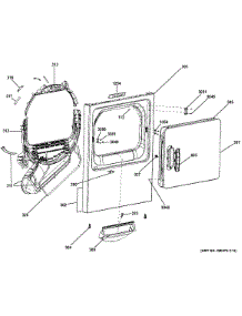 Front Panel & Door parts for Ge Dryer DMCD330GJ4WC from AppliancePartsPros.com