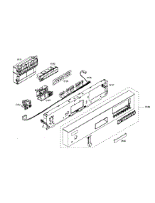Front Panel parts for Kenmore Dishwasher 630.16303401 (63016303401, 630 16303401) from AppliancePartsPros.com