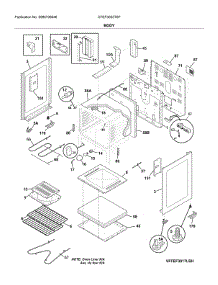 Body parts for Frigidaire Range CFEF3053TSF from AppliancePartsPros.com