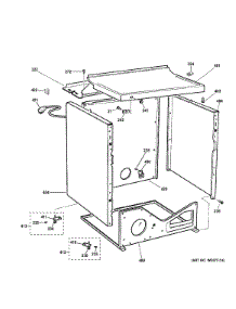 Cabinet & Top Panel parts for Ge Dryer DCCB330GJ2WC from AppliancePartsPros.com