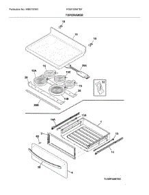 Top / Drawer parts for Frigidaire Range FGEF3059TDF from AppliancePartsPros.com