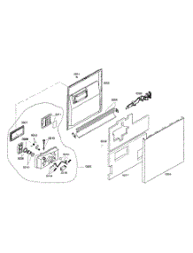 Door Assy parts for Kenmore Dishwasher 630.16303403 (63016303403, 630 16303403) from AppliancePartsPros.com