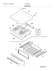 Top / Drawer parts for Frigidaire Range LFEF3054TDG from AppliancePartsPros.com