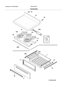 Top / Drawer parts for Frigidaire Range CFEF3054TDC from AppliancePartsPros.com