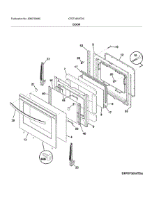 Door parts for Frigidaire Range CFEF3054TDC from AppliancePartsPros.com