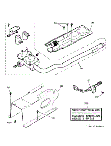 Gas Valve & Burner Assembly parts for Ge Dryer GFDS150GD1WW from AppliancePartsPros.com