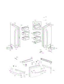 Door Parts parts for Lg Refrigerator LFCS31626S/00 from AppliancePartsPros.com