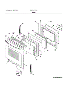 Door parts for Frigidaire Range CGEF3059TDD from AppliancePartsPros.com