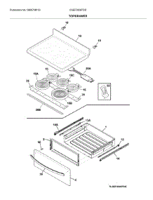 Top / Drawer parts for Frigidaire Range CGEF3059TDD from AppliancePartsPros.com