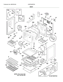 Body parts for Frigidaire Range CGEF3059TDD from AppliancePartsPros.com