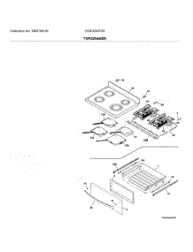 Top / Drawer parts for Frigidaire Range CGIF3036TDD from AppliancePartsPros.com