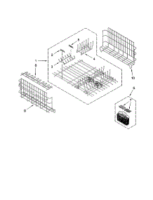 Upper & Lower Dishrack parts for Kenmore Dishwasher 465.13323600 (46513323600, 465 13323600) from AppliancePartsPros.com