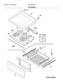 Top / Drawer parts for Frigidaire Range CGEF3036UWA from AppliancePartsPros.com