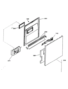 Door Assy parts for Kenmore Dishwasher 630.16309400 (63016309400, 630 16309400) from AppliancePartsPros.com