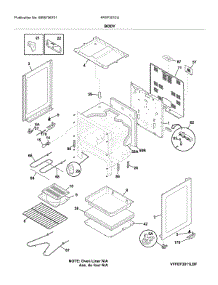 Body parts for Frigidaire Range FFEF3012UWB from AppliancePartsPros.com